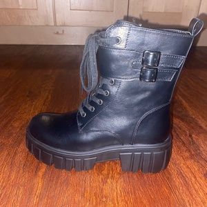 Dolls Kill Black Combat Boots
